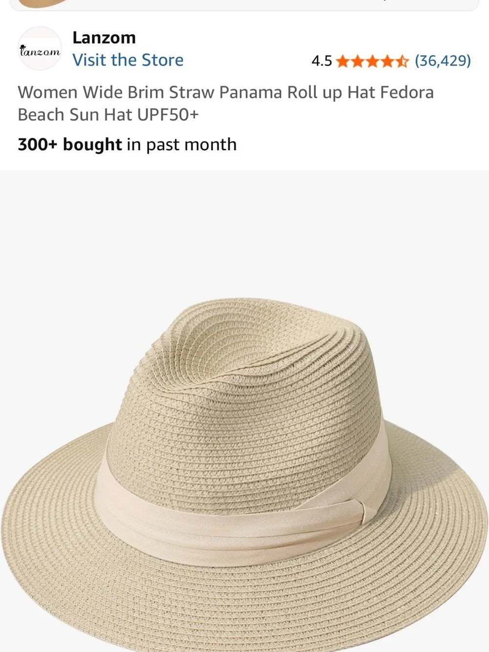 LANZOM LADIES WIDE BRIM HAT